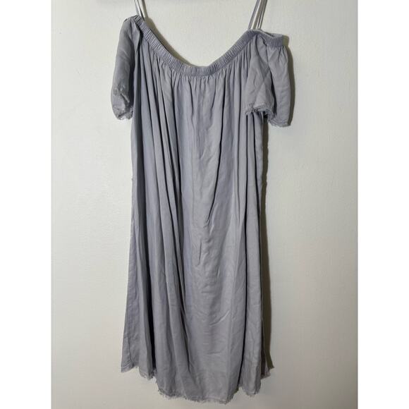 Cloth & Stone Gray Off the Shoulder Mini Dress Sz XS - Picture 1 of 3